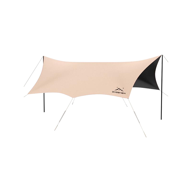 Utomhus picknick camping svart vinyl tält, vattentätt och parasoll kapell, picknick fjärils gardin kapell